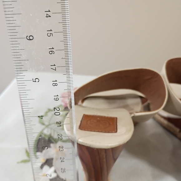 Tory Burch Raya Mule Wedge Slight Wear On Insoles As Shown In Pictures Sz 7.5 - Picture 8 of 14